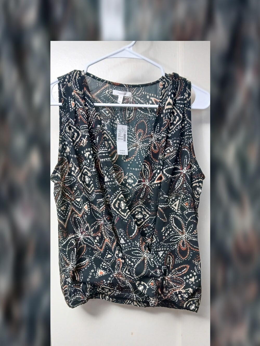 Maurices Black Floral-Print V-Neck Camisole